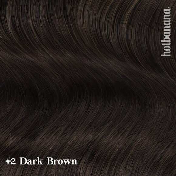 Human Hair Extensions Dark Brown Straight Clip in 14 Inch 7 pcs 120g - Picture 4 of 8